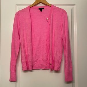 J. Crew Bright Pink Lightweight Cardigan